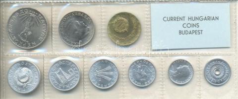 1974. 2f-10Ft 9db klf érmés forgalmi sor fóliatokban T:1