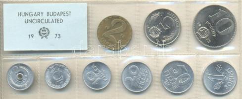 1973. 2f-10Ft 9db klf érmés forgalmi sor fóliatokban T:1