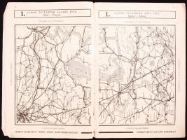 Csonka Magyarország részletes térképe 1937-1938. A községek közötti kilométertávolságok jelzésével 2...