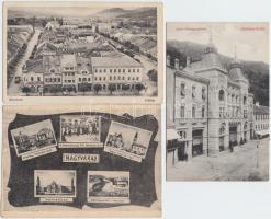 3 db régi városképes lap: Nagyvárad, Herkulesfürdő, Beszterce / 3 pieces of old city cards