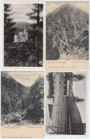 4 db régi városképes lap: Maroshévíz, Borszék, Petrozsény (2) / 4 pieces of old city cards