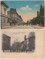 Szabadka - 2 db városképes lap: Fürdő és Kállay Albert utca / 2 Szabadka postcards