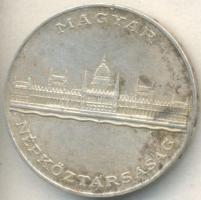 1956. 25Ft Ag "10 éves a forint / Parlament" T:2