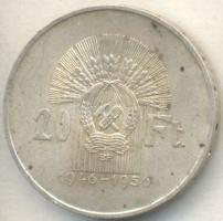 1956. 20Ft Ag "Tízéves a Forint / Lánchíd" T:2