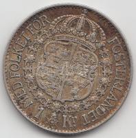 Svédország 1936. 1Kr Ag "V. Gusztáv" T:2 Sweden 1936. 1 Krona Ag "Gustaf V" C:XF