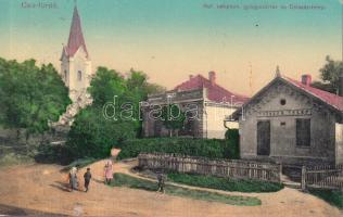 Csízfürdő Csiszár telep, church, pharmacy