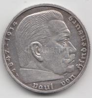 Német 3. Birodalom 1938A 5M Ag "Hindenburg" T:2
German Third Reich 1938A 5 Marks Ag "...