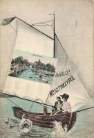 Keszthely, Balaton part, hajó (EK)