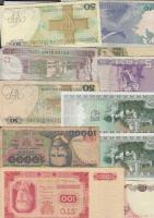 43db vegyes litván és lengyel bankjegy T:vegyes 43 pcs of mixed Lithuanian and Polish banknotes C:mixed