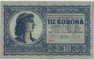1919. július 15. 10K T:III(kétszer hajtva, nagyon szép papír)