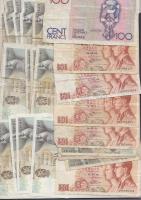 25db vegyes belga bankjegy T:vegye 25 pcs of modern Belgian banknotes C:mixed
