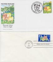 A Bivaly éve 4 FDC, Year of ox on 4 FDCs