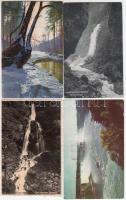 11 db főként régi képeslap: Liechtensteinklamm (2), Trusetal, Dreiherrnspitze, Niagara vízesések és egyéb természet témájú lapok / 11 pieces of cards, mostly old cards, waterfalls, nature