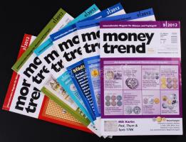Money Trend numizmatikai magazin 2012-es évfolyam 6db klf száma