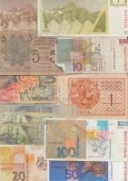 38db vegyes szlovén bankjegy T:vegyes
38 pcs of modern Slovene banknotes C:mixed