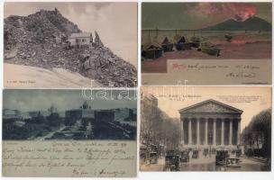 11 db vegyes, háború előtti város képeslap / 111 mixed town-view cards