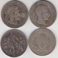 4db-ból álló vegyes ezüst éremtétel klf darabokkal T:vegyes