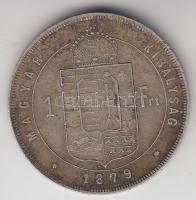 1879KB 1Ft Ag "Középcímer" T:2,2-
