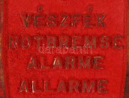 cca 1930 Vasúti vészfék. Rajta német és olasz nyelven: notbremse alarme allarme. / Vintage emergency...