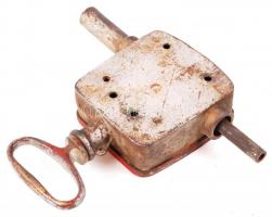 cca 1930 Vasúti vészfék. Rajta német és olasz nyelven: notbremse alarme allarme. / Vintage emergency...