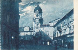 Fiume clock tower, shop of M. Weiss
