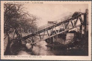 1920 Fiume Bloody Christmas damaged bridge