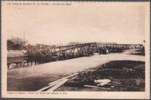 1920 Fiume Bloody Christmas damaged bridge