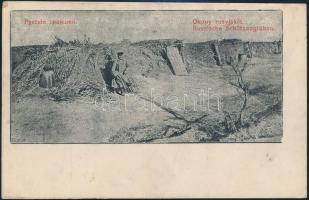 Military WWI, Russian trench