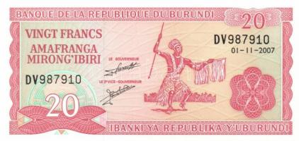 Burundi 2001-2007. 10Fr (7x) + 2005-2007. 20Fr (6x) + 2005-2007. 50Fr (6x) T:I,I-
Burundi 2001-2007....