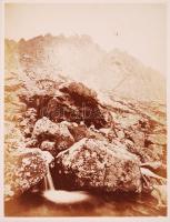 cca 1880 Divald Károly: A magas Tátrából - Aus der hohen Tátra: A tarpataki tüzelő kő - Kleinkolbach...