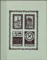 1938 Soproni PROBEK bélyegnap és kiállítás emlékív 6cb (7000)