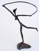 Murai Jenő (1919-1989): Tornász lány. Acél, jelzett, m:34 cm, h:28 cm