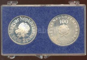 1973. 50Ft Ag + 100Ft Ag "Petőfi" T:BU Eredeti plombált MNB plasztiktokban
