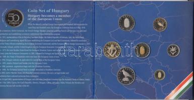 2004. 1Ft-100Ft 8klf db, szettben, benne 50Ft "Magyar Köztársaság az Erópai Unió tagja". C...