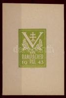 1942 Rampacher Pál BUÉK 1943 emlékív