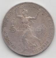 Ausztria 1908. 5K Ag "Jubileum" T:3 Austria 1908. 5 Corona Ag "Jubilee" C:F