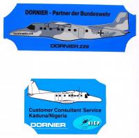 1980 5db repülős, öntapadós reklámcímke. (német)