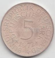NSZK 1972F 5M Ag T:2- GFR 1972F 5 Mark Ag C:VF