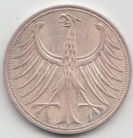 NSZK 1972F 5M Ag T:2-
GFR 1972F 5 Mark Ag C:VF