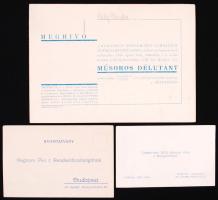 1930 a Fasori gimnázium 3db meghívója.