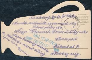 Dornavatra, railway station, glass shaped postcard