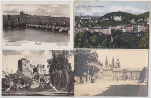 13 db vegyes külföldi, főként cseh városképes lapok / 13 pieces of mixed cards, mostly czech city postcards