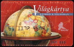 1db magyar dombornyomott Világkártya.