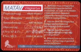 1db magyar dombornyomott Világkártya