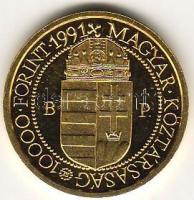 1991. 10.000Ft "II. János Pál..." arany 6,982g T:BU
