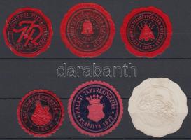 ca. 1930 6 db klf pénzintézeti pecsétbélyeg