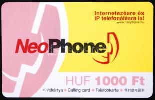 1db magyar NeoPhone telefonkártya, internetezésre és IP telefonálásra is. HUF 1000 Ft.
