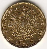 D.Reich/Poroszország 1873A 20M "Wilhelm I" arany 7,965g T:2-