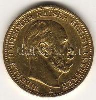 D.Reich/Poroszország 1873A 20M "Wilhelm I" arany 7,965g T:2-