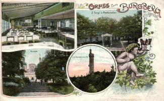 Cvilín u Krnova, Burgberg bei Jägerndorf; Tungl's restaurant, floral